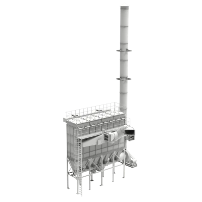 Pulse Jet Sackfilter für Recyclinganlagen Papier, Karton und Kunststoff