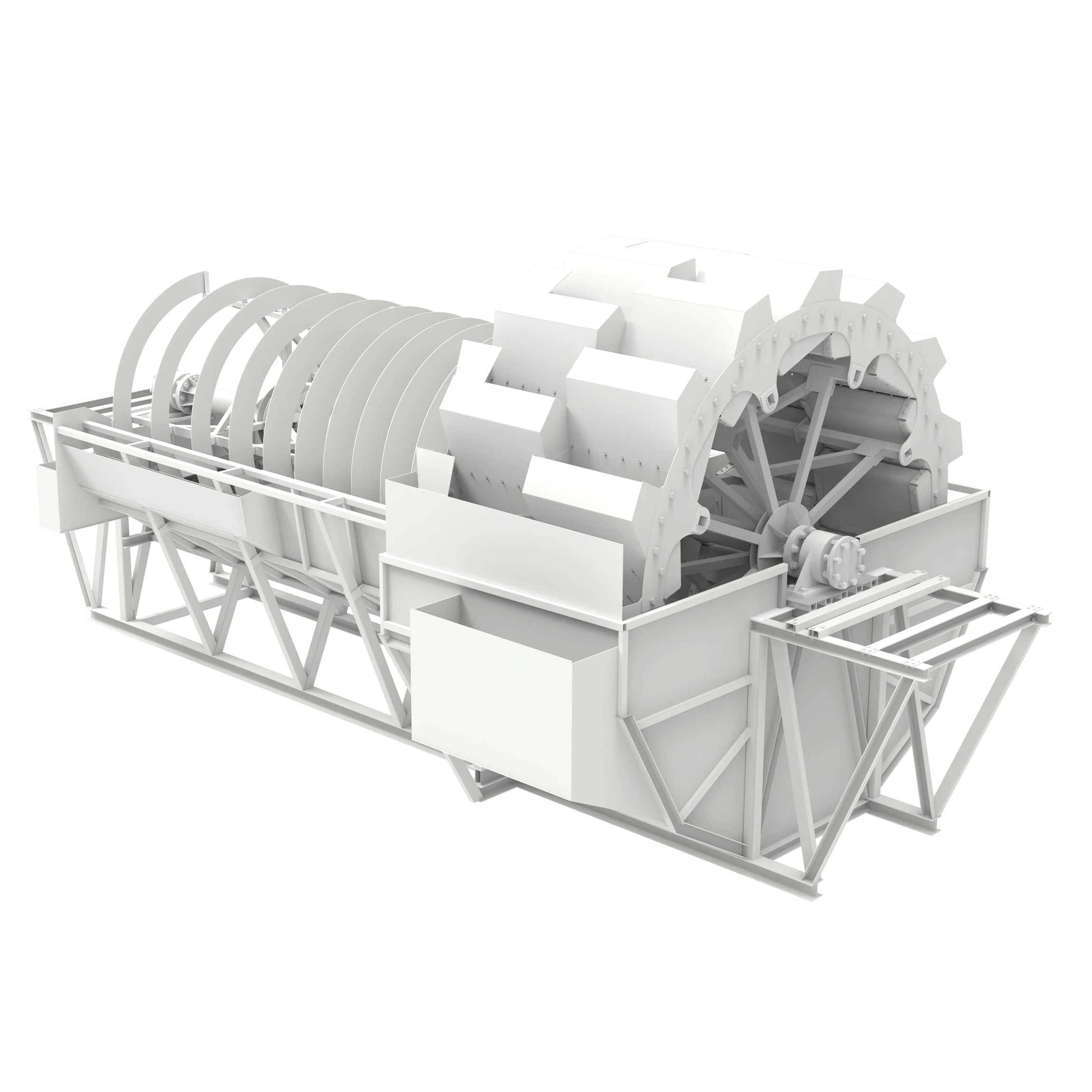 Working Principle Of The Bucket Wheel Sand Washer