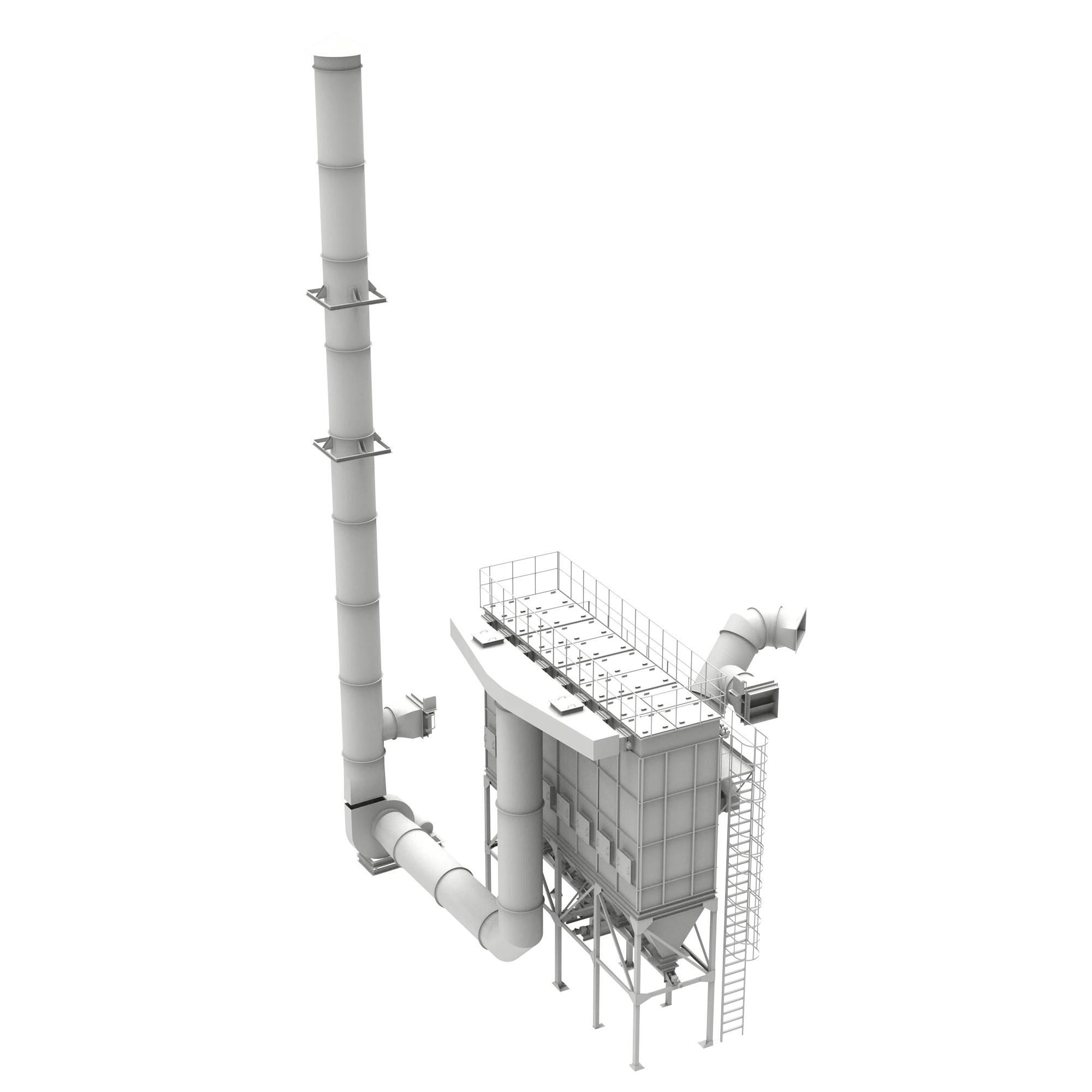 Pulse Jet Bag Filter for recycling plants Organic Waste and Tires and Rubber