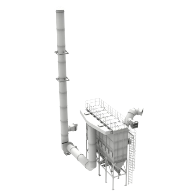 Pulse Jet Bag Filter for recycling plants Organic Waste and Tires and Rubber