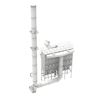 Industrial bag filter for recycling plants textiles,wood and construction waste