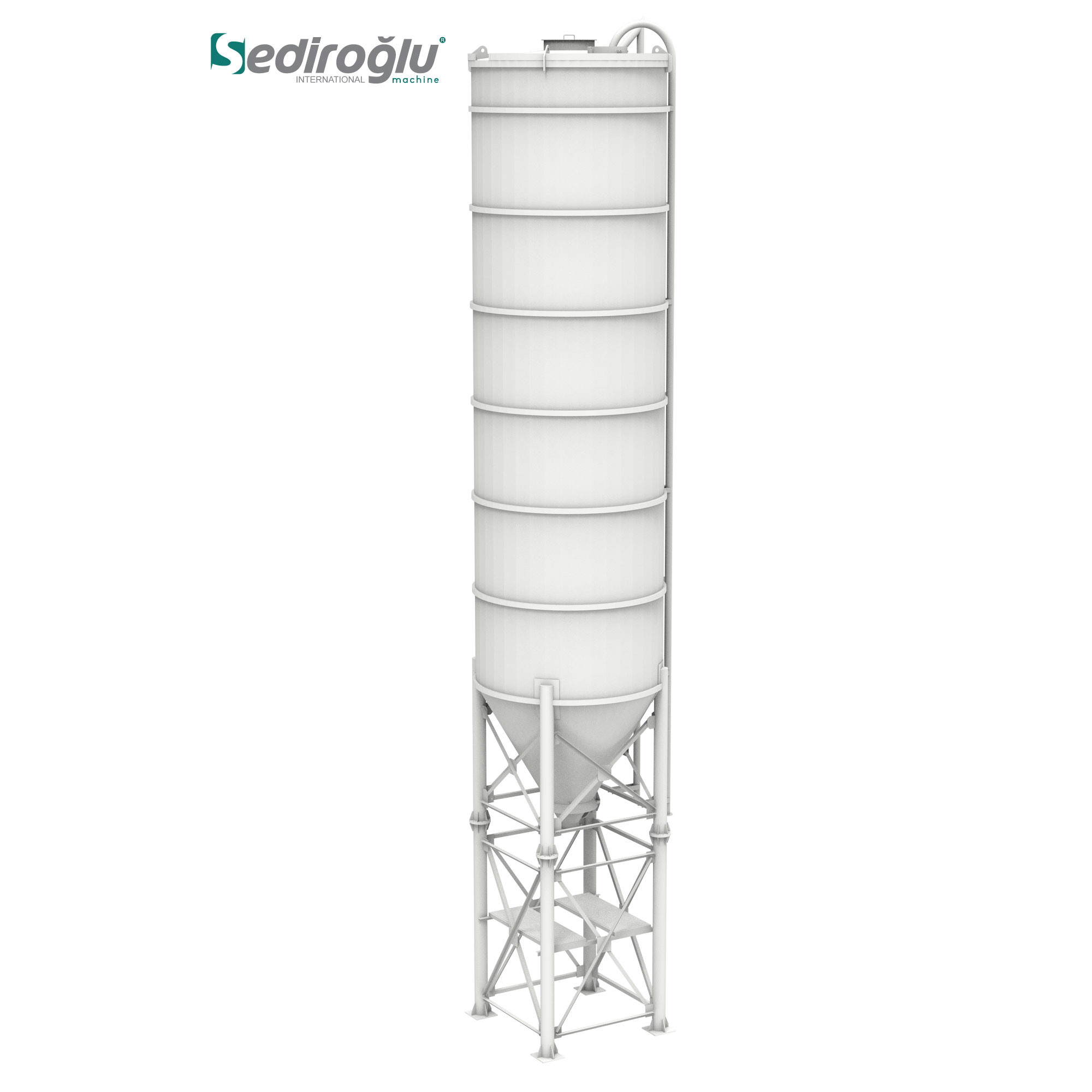 Industrial Cement Silos for Concrete Plants