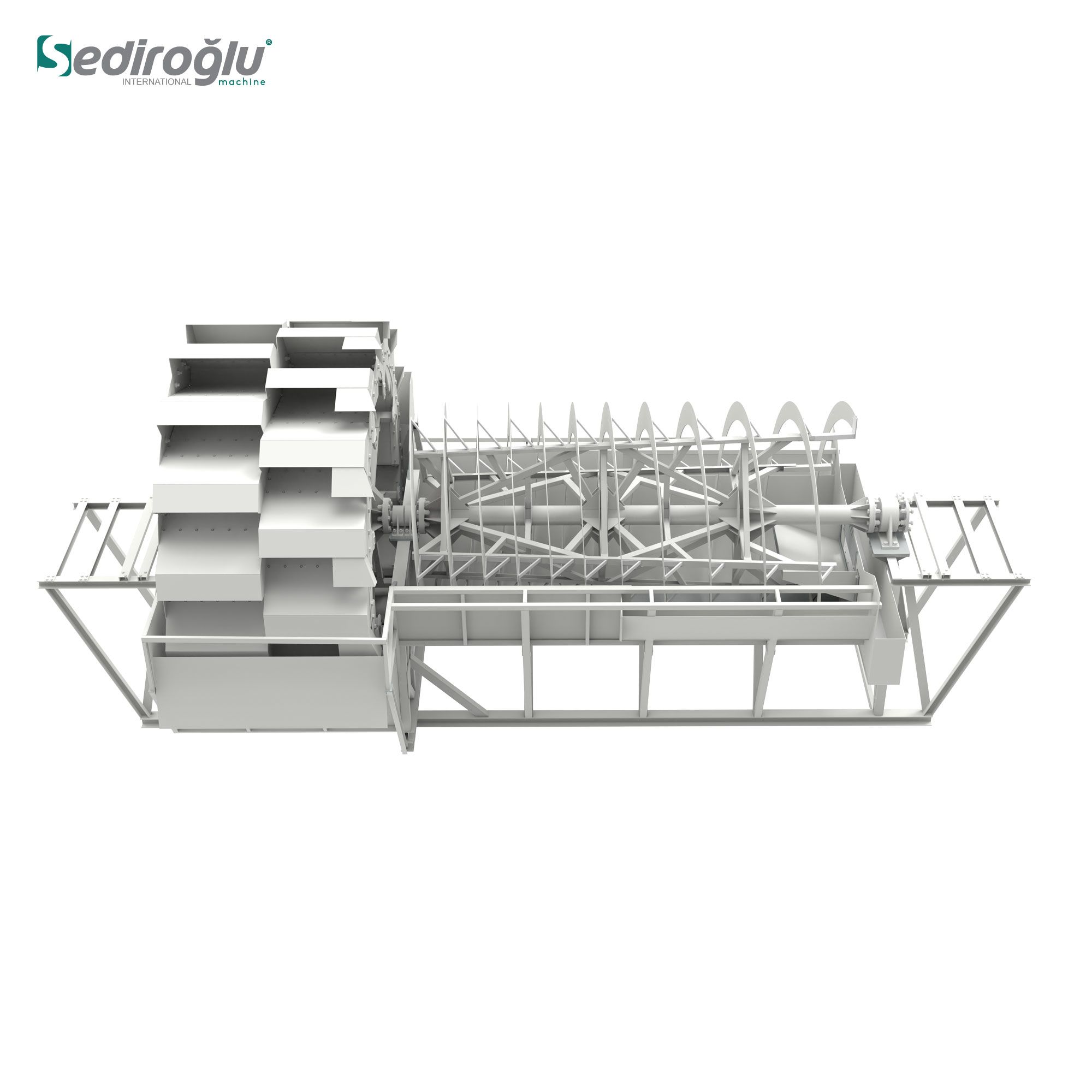 Durable bucket wheel sand washer for sand processing