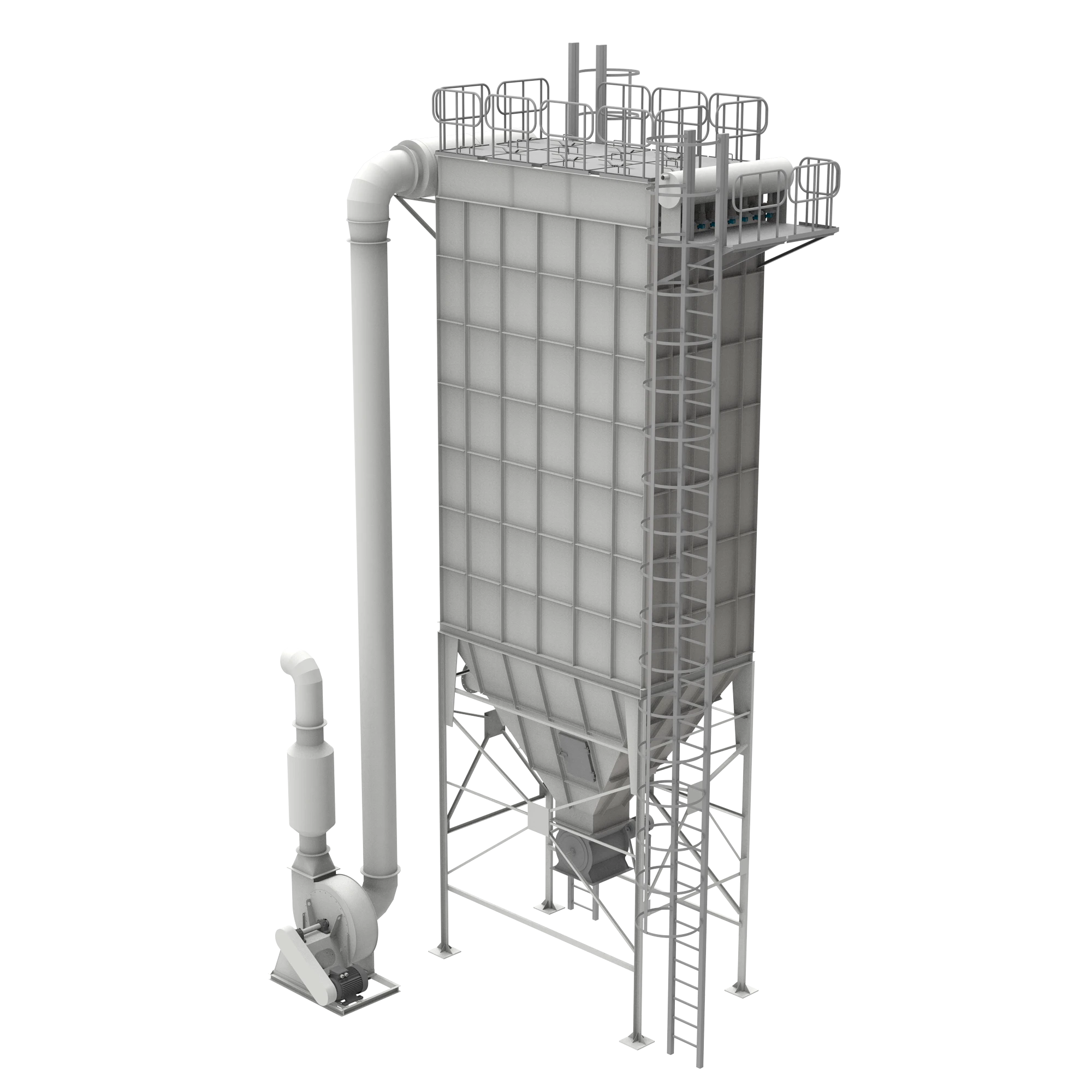 Jet-Filteranlage mit Filterschläuchen für Kupfer, Chrom und Aluminium