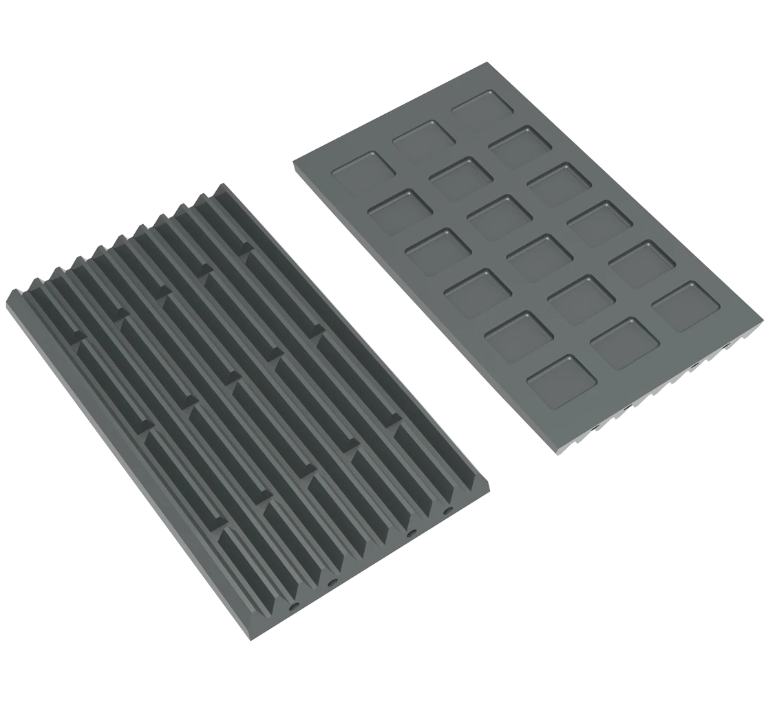 All spare parts for jaw crushers, including fixed casting jaw