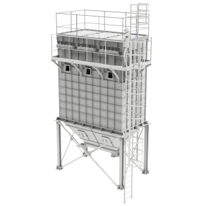 Filtro de mangas de pulso jet para una planta de producción de zinc