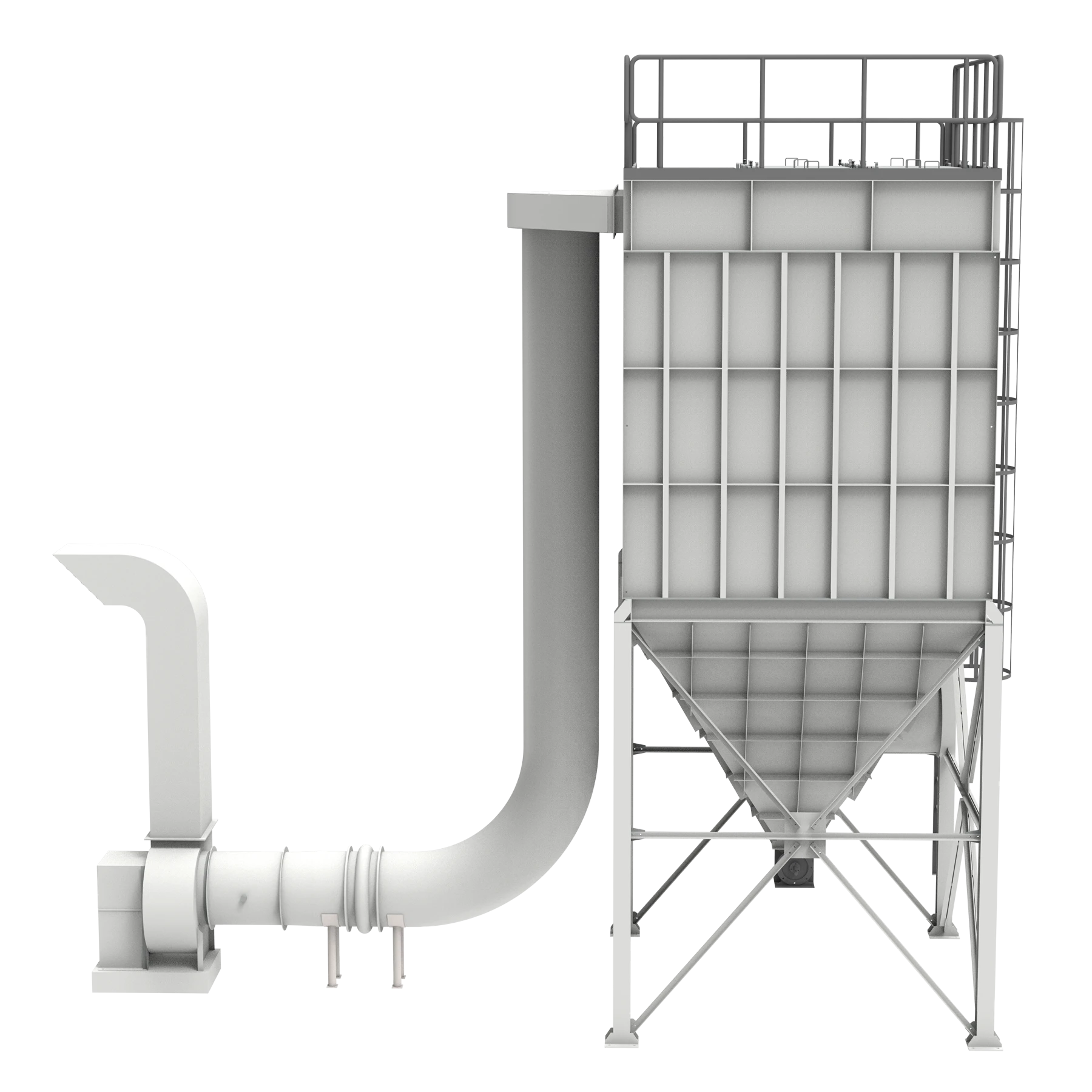 Filtre à manches industriel pour les usines de meubles, textile et transformation du bois