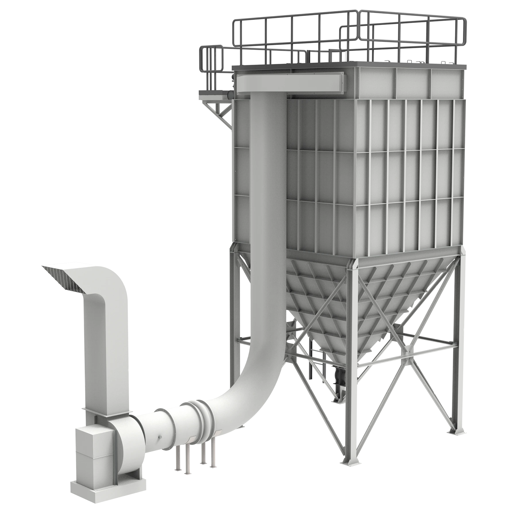 Filtro a maniche industriale affidabile per impianti di mobili, tessile e lavorazione del legno