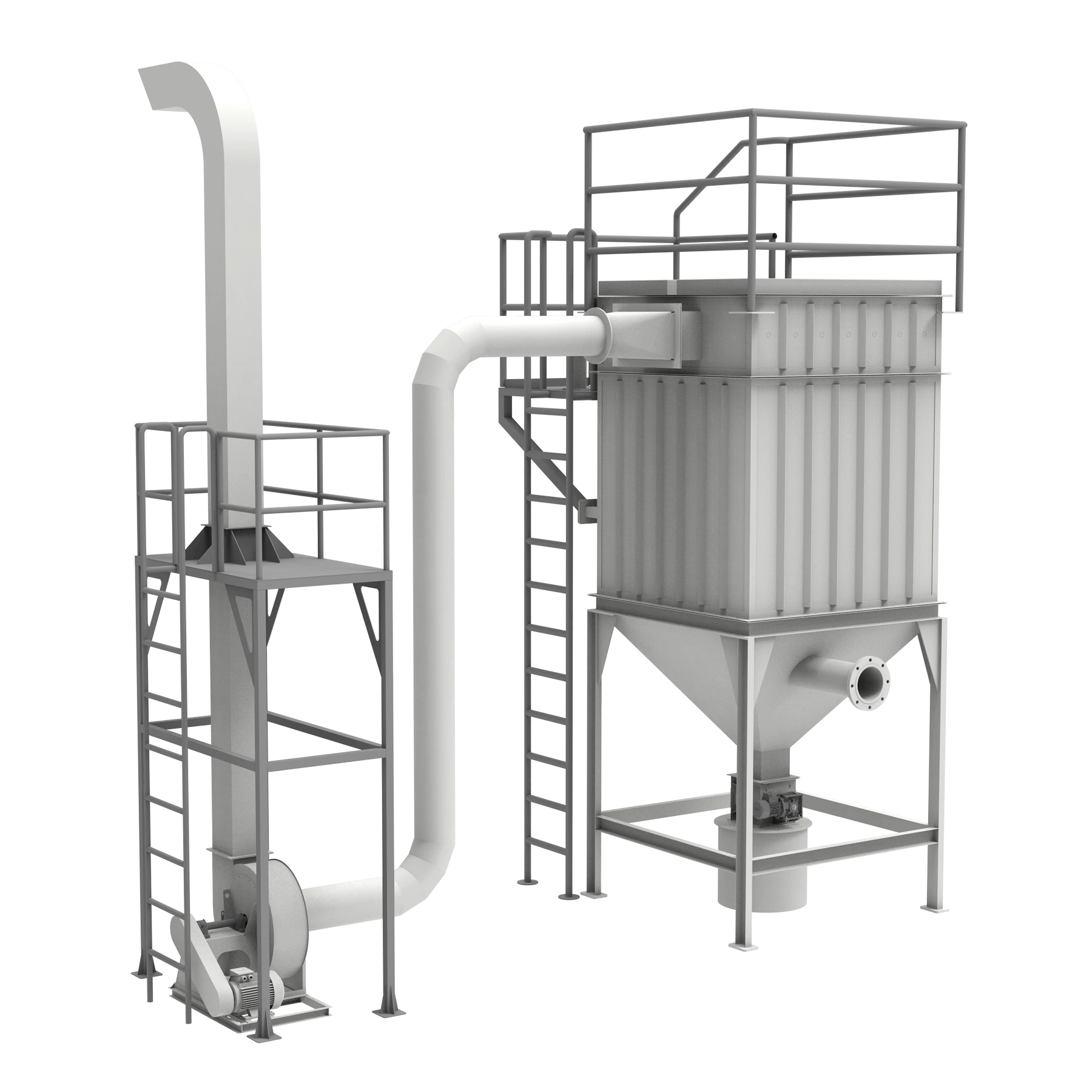 Filtru industrial cu saci pentru fabricile de producție a hârtiei